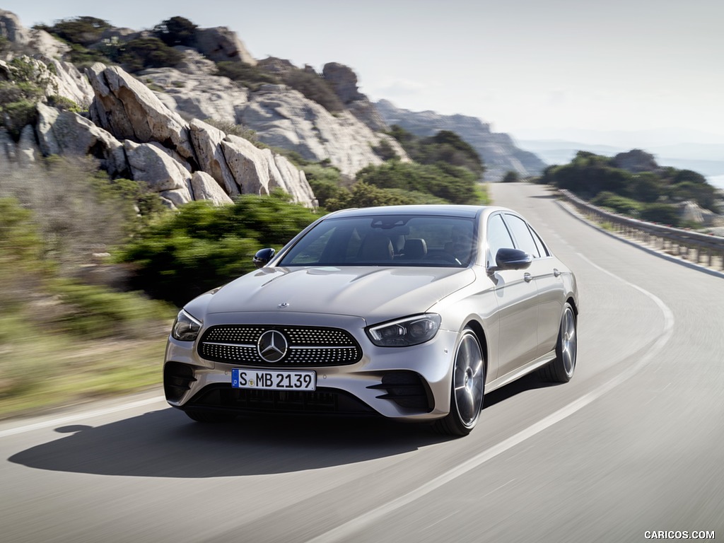 2021 Mercedes-Benz E-Class AMG line (Color: Mojave Silver Metallic) - Front