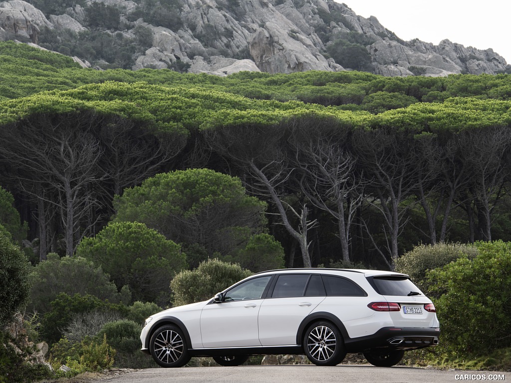 2021 Mercedes-Benz E-Class All-Terrain Line Avantgarde (Color: Designo Diamond White Bright) - Rear Three-Quarter