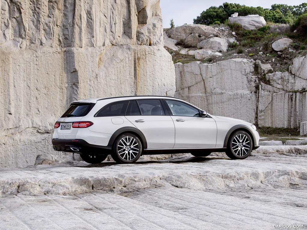 2021 Mercedes-Benz E-Class All-Terrain Line Avantgarde (Color: Designo Diamond White Bright) - Rear Three-Quarter