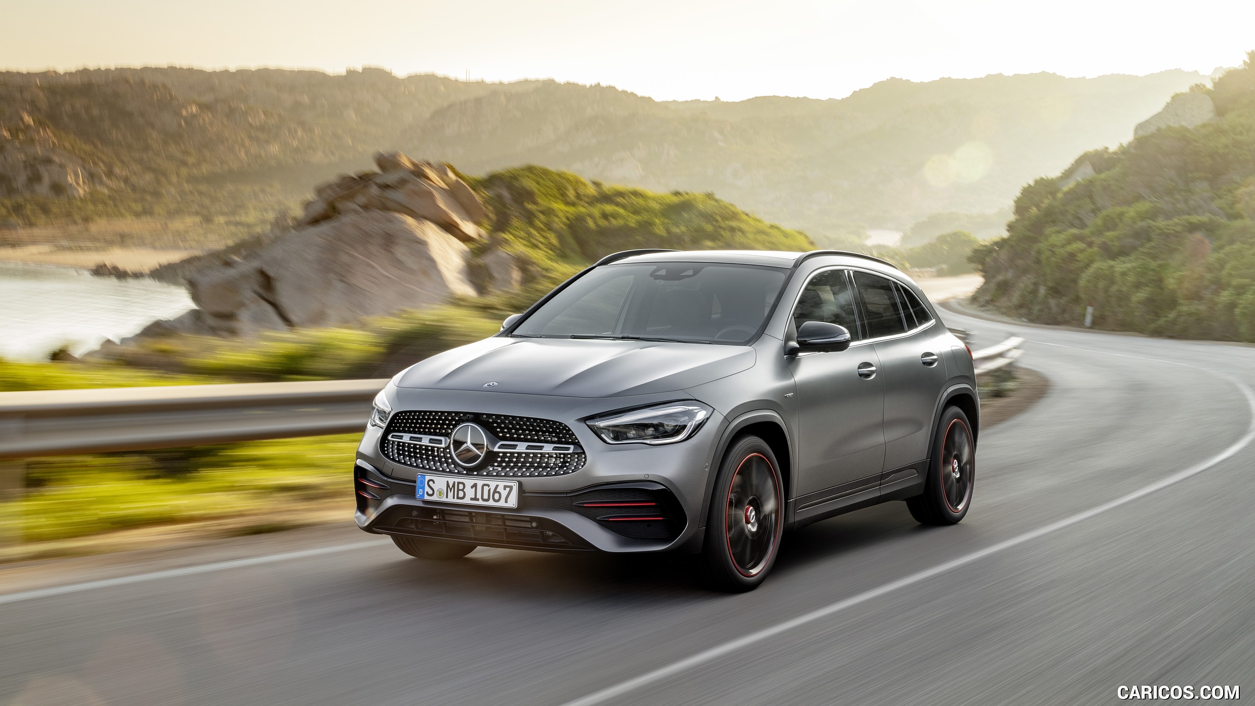 2021 Mercedes-Benz GLA Edition1 AMG Line (Color: Mountain Grey MAGNO) - Front Three-Quarter, #1 of 280