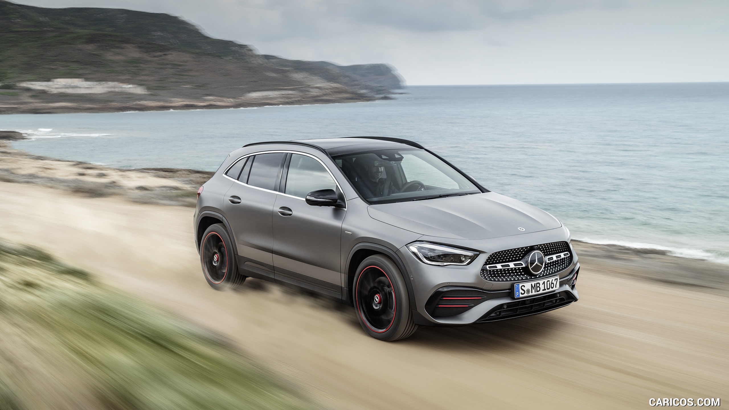 2021 Mercedes-Benz GLA Edition1 AMG Line (Color: Mountain Grey MAGNO) - Front Three-Quarter, #9 of 280