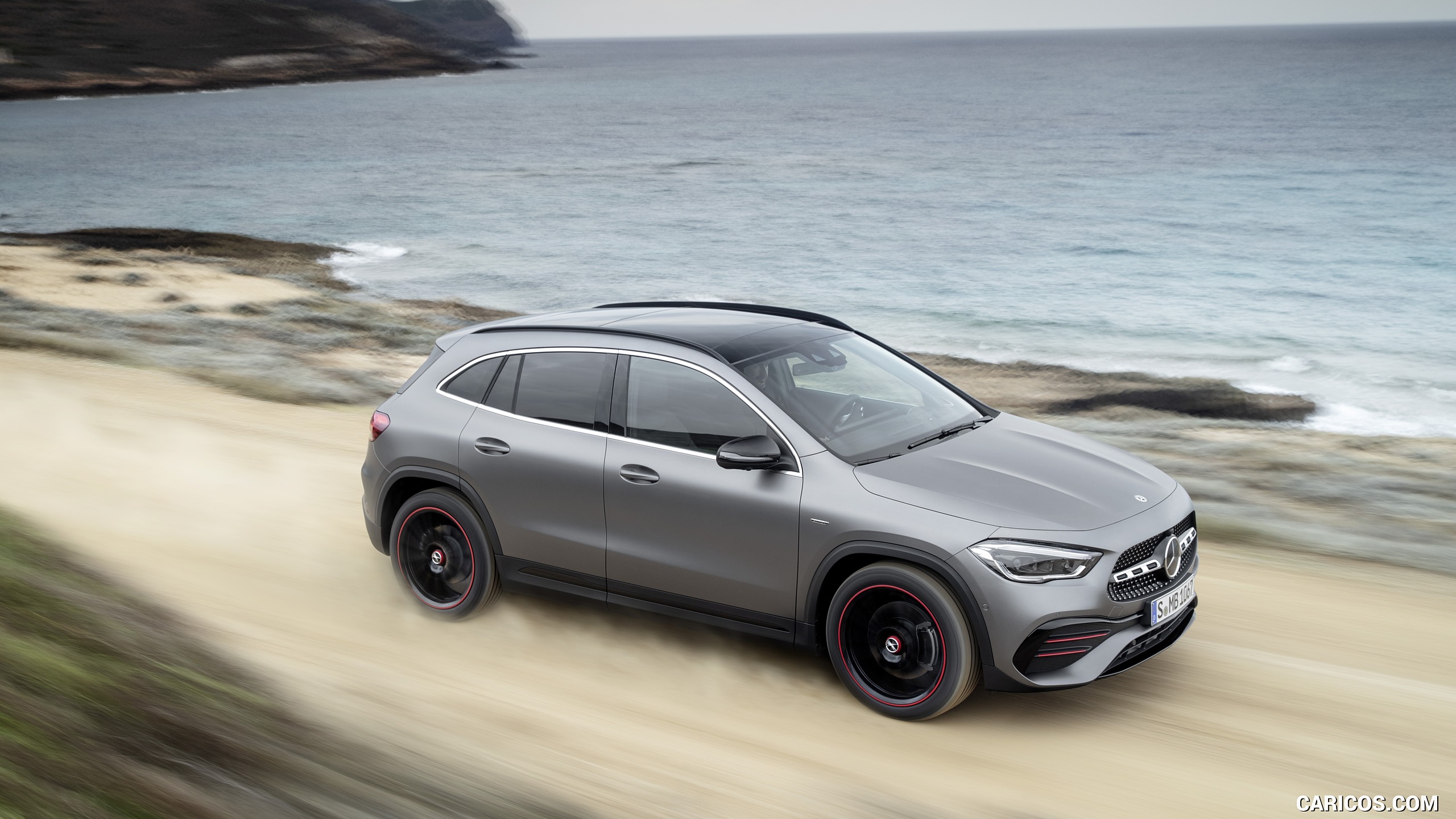 2021 Mercedes-Benz GLA Edition1 AMG Line (Color: Mountain Grey MAGNO) - Front Three-Quarter, #10 of 280