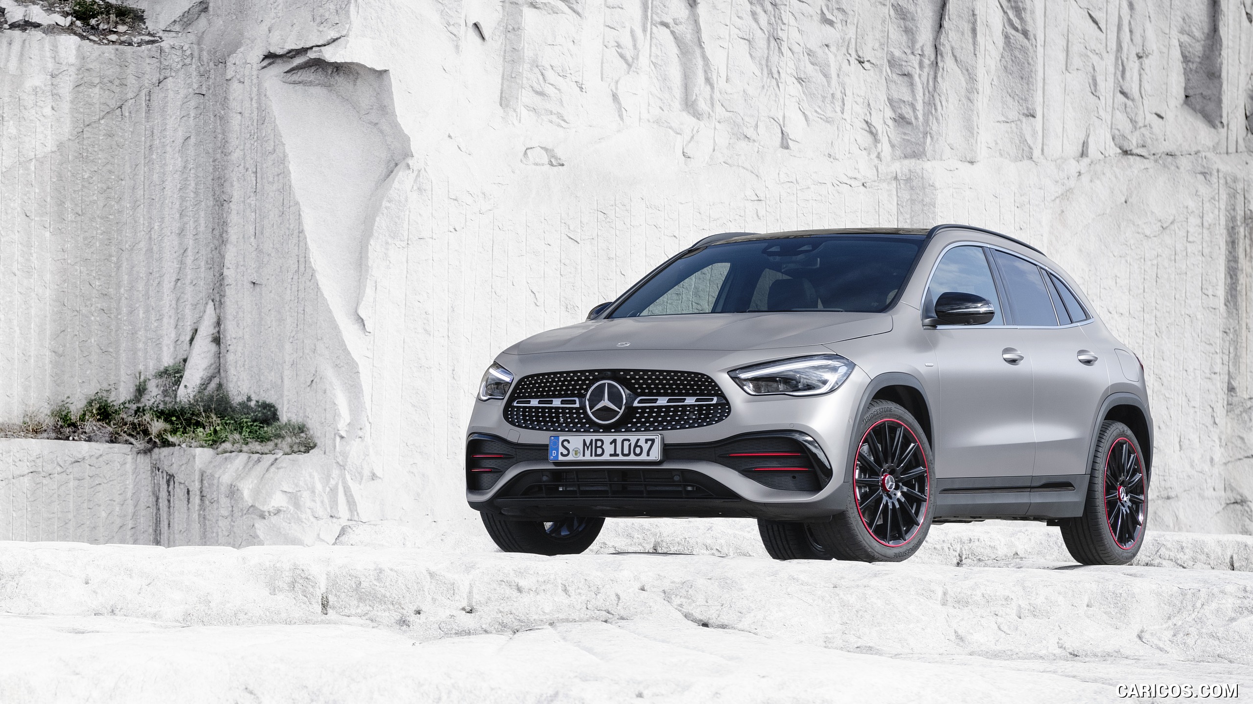 2021 Mercedes-Benz GLA Edition1 AMG Line (Color: Mountain Grey MAGNO) - Front Three-Quarter, #13 of 280