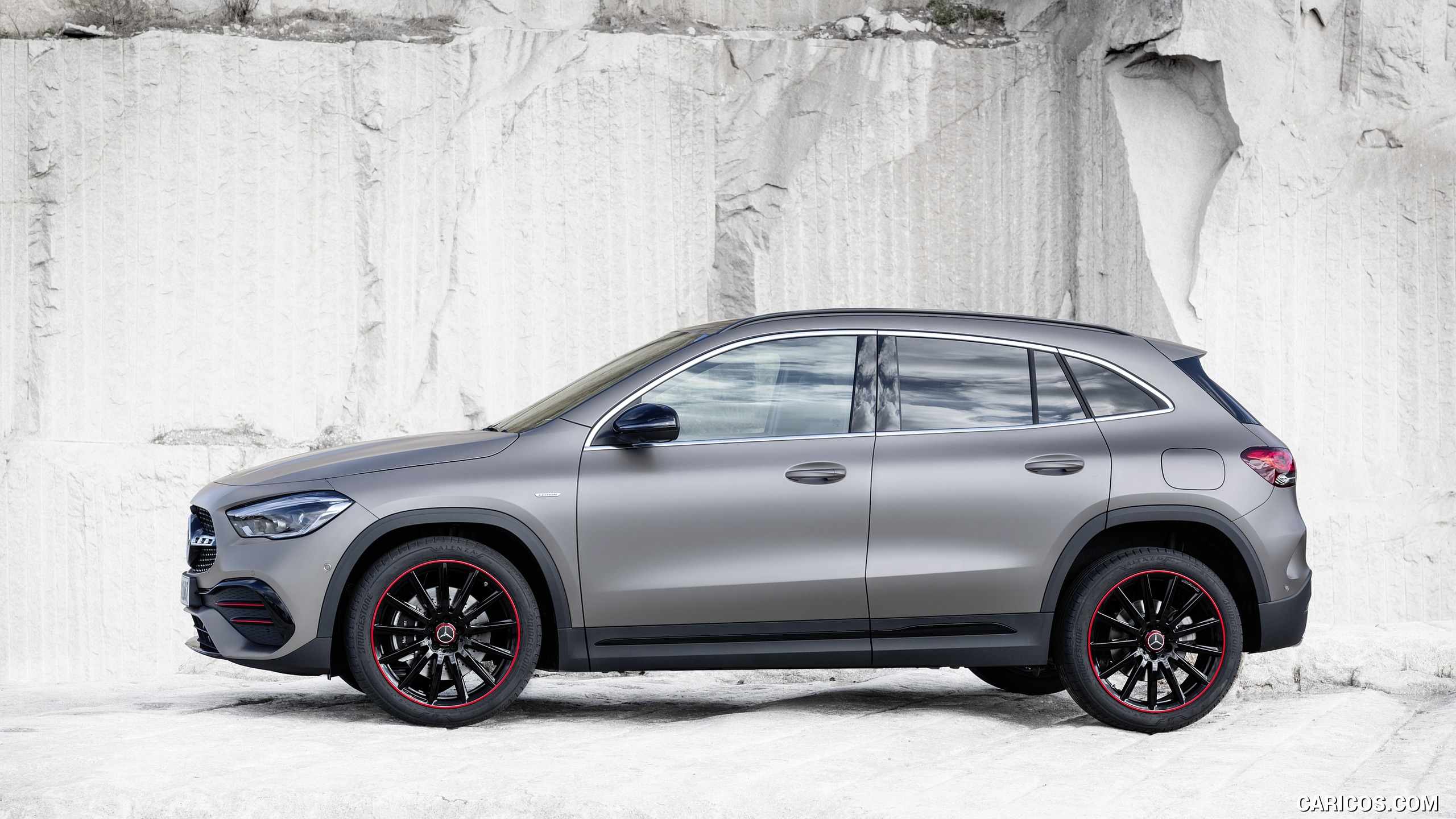 2021 Mercedes-Benz GLA Edition1 AMG Line (Color: Mountain Grey MAGNO) - Side, #18 of 280