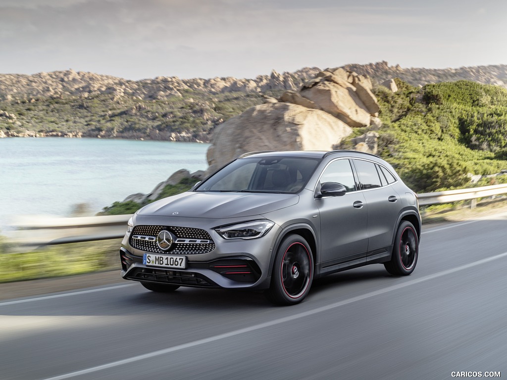 2021 Mercedes-Benz GLA Edition1 AMG Line (Color: Mountain Grey MAGNO) - Front Three-Quarter