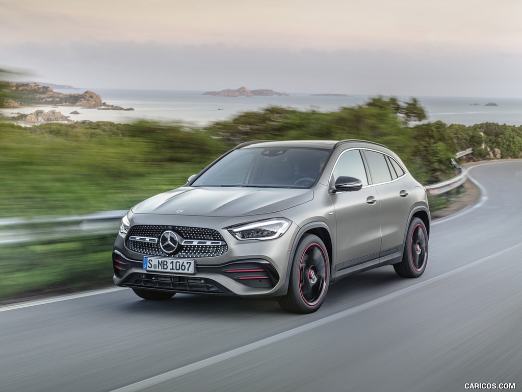 2021 Mercedes-Benz GLA Edition1 AMG Line (Color: Mountain Grey MAGNO) - Front Three-Quarter