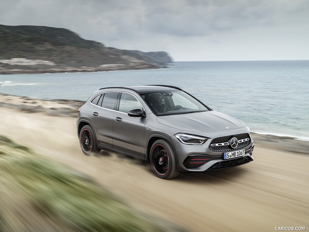 2021 Mercedes-Benz GLA Edition1 AMG Line (Color: Mountain Grey MAGNO) - Front Three-Quarter