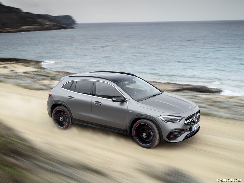 2021 Mercedes-Benz GLA Edition1 AMG Line (Color: Mountain Grey MAGNO) - Front Three-Quarter