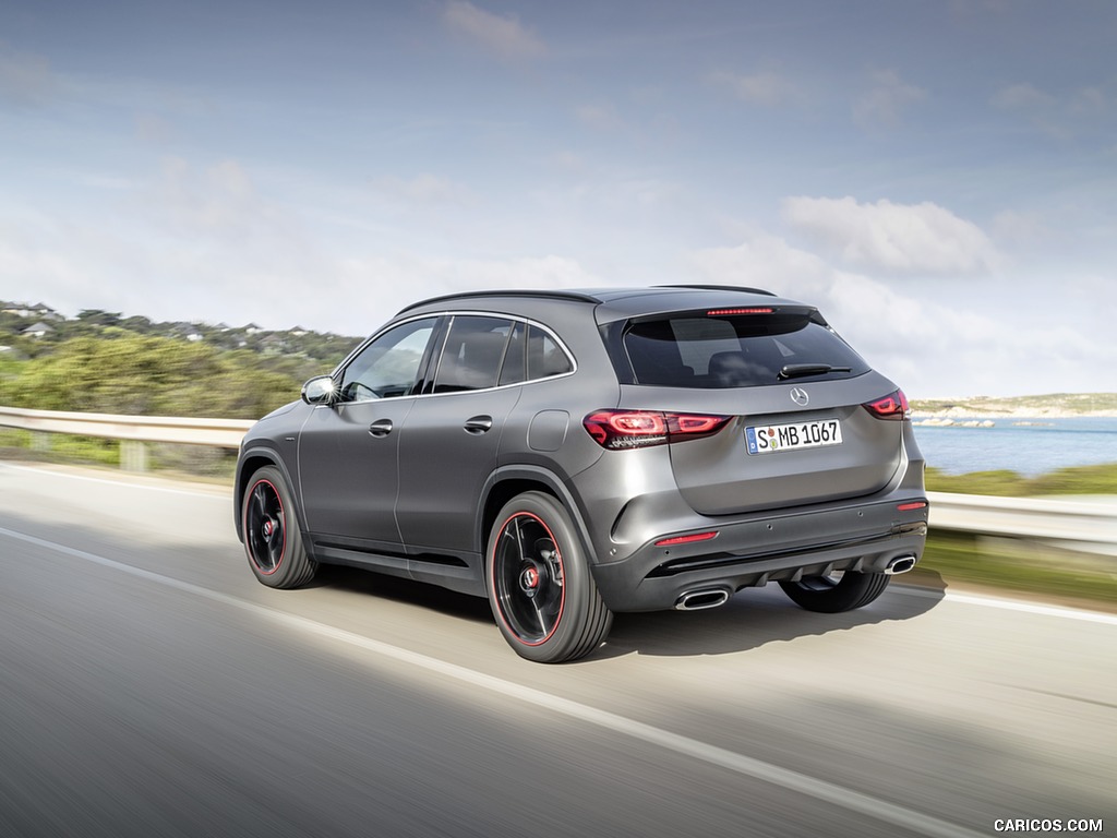 2021 Mercedes-Benz GLA Edition1 AMG Line (Color: Mountain Grey MAGNO) - Rear Three-Quarter