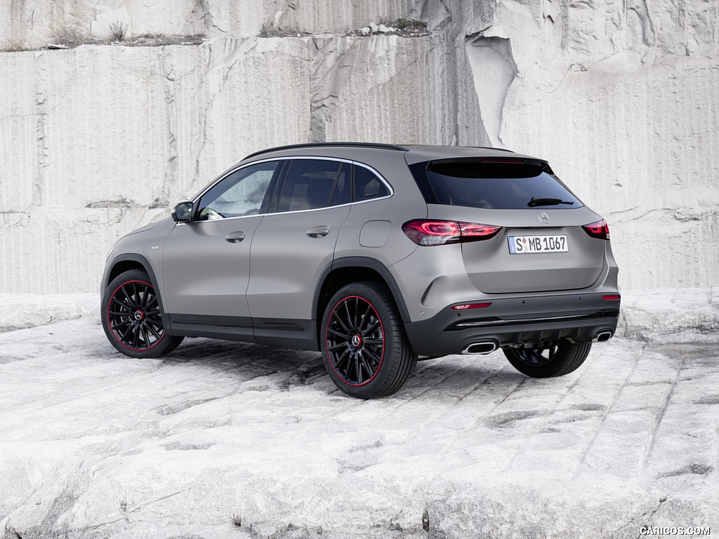 2021 Mercedes-Benz GLA Edition1 AMG Line (Color: Mountain Grey MAGNO) - Rear Three-Quarter