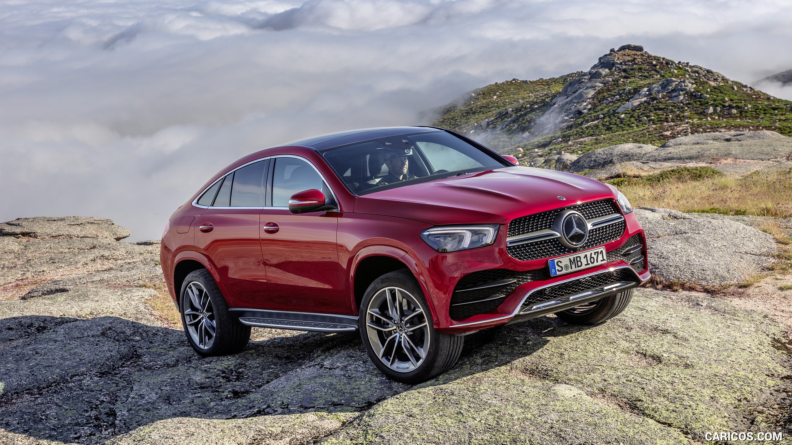 2021 Mercedes-Benz GLE Coupe (Color: Designo Hyacinth Red Metallic) - Front Three-Quarter, #9 of 62