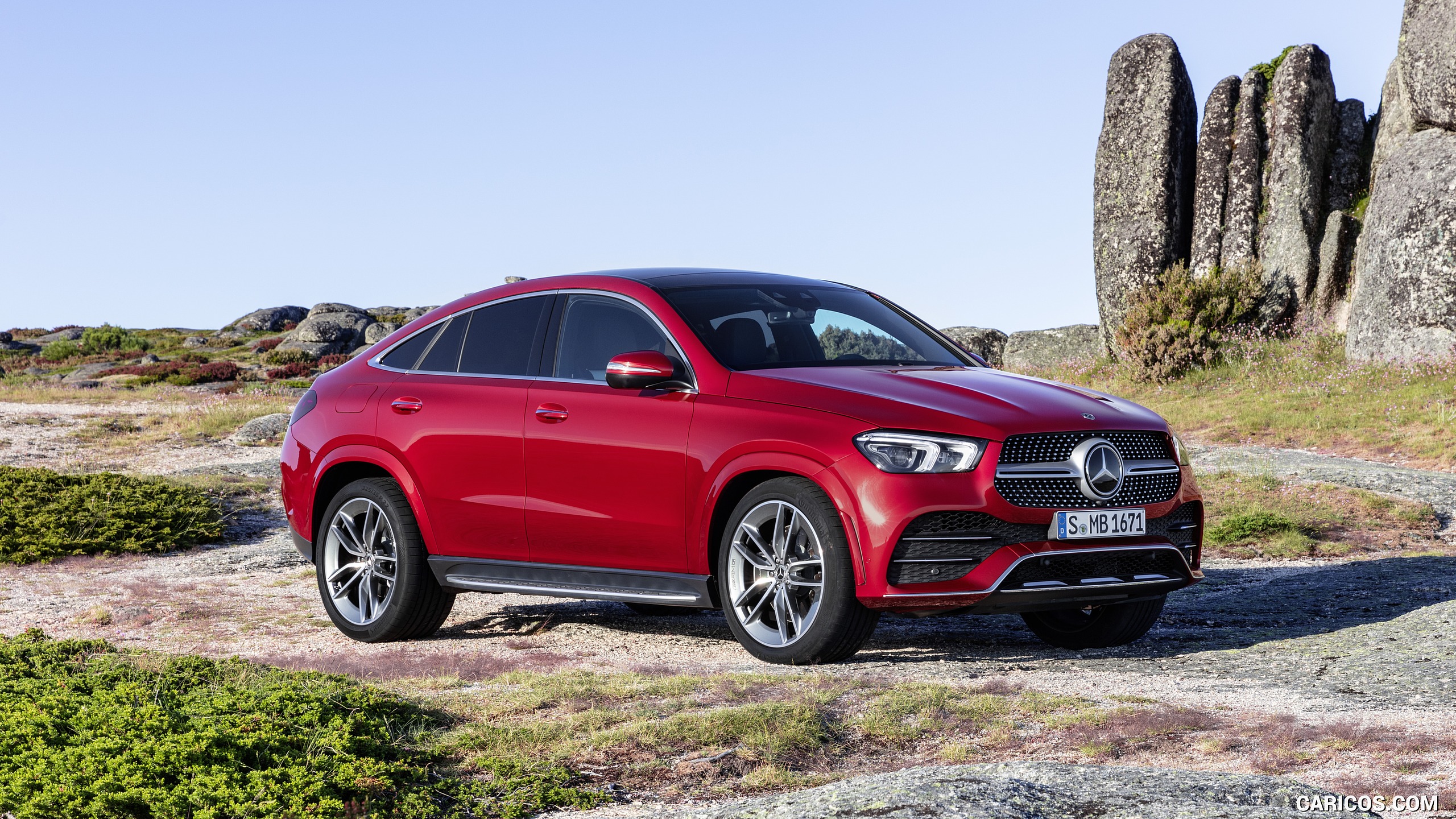 2021 Mercedes-Benz GLE Coupe (Color: Designo Hyacinth Red Metallic) - Front Three-Quarter, #10 of 62