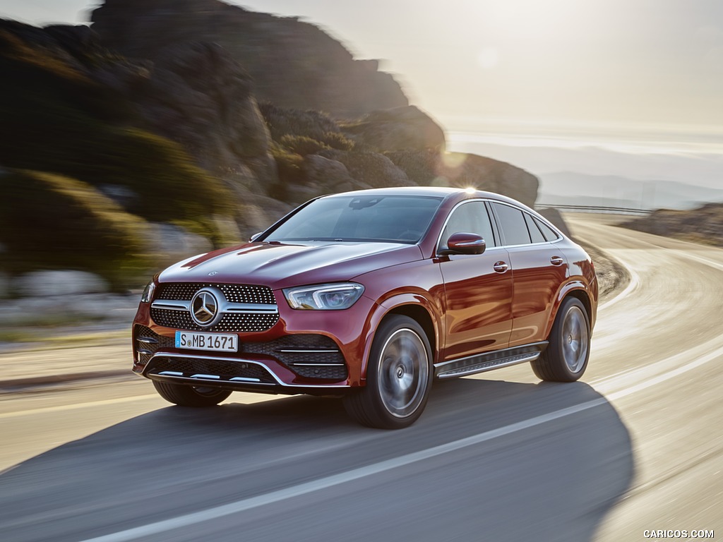 2021 Mercedes-Benz GLE Coupe (Color: Designo Hyacinth Red Metallic) - Front Three-Quarter