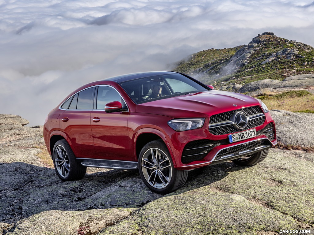 2021 Mercedes-Benz GLE Coupe (Color: Designo Hyacinth Red Metallic) - Front Three-Quarter