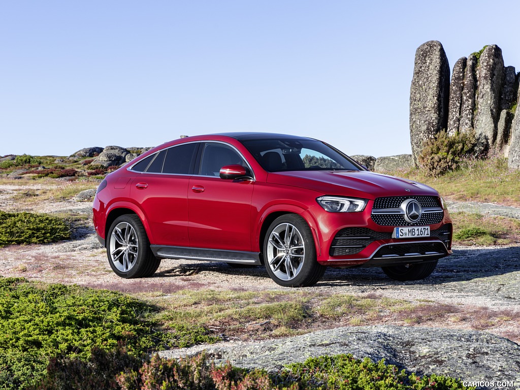 2021 Mercedes-Benz GLE Coupe (Color: Designo Hyacinth Red Metallic) - Front Three-Quarter