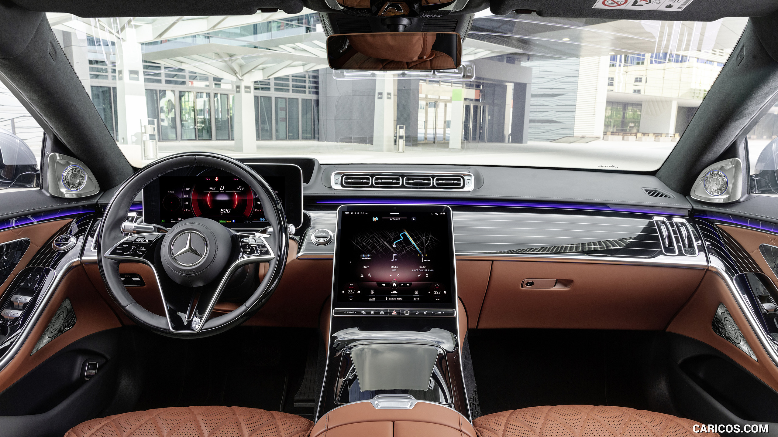 2021 Mercedes-Benz S-Class (Color: Leather Siena Brown) - Interior, Cockpit, #107 of 316