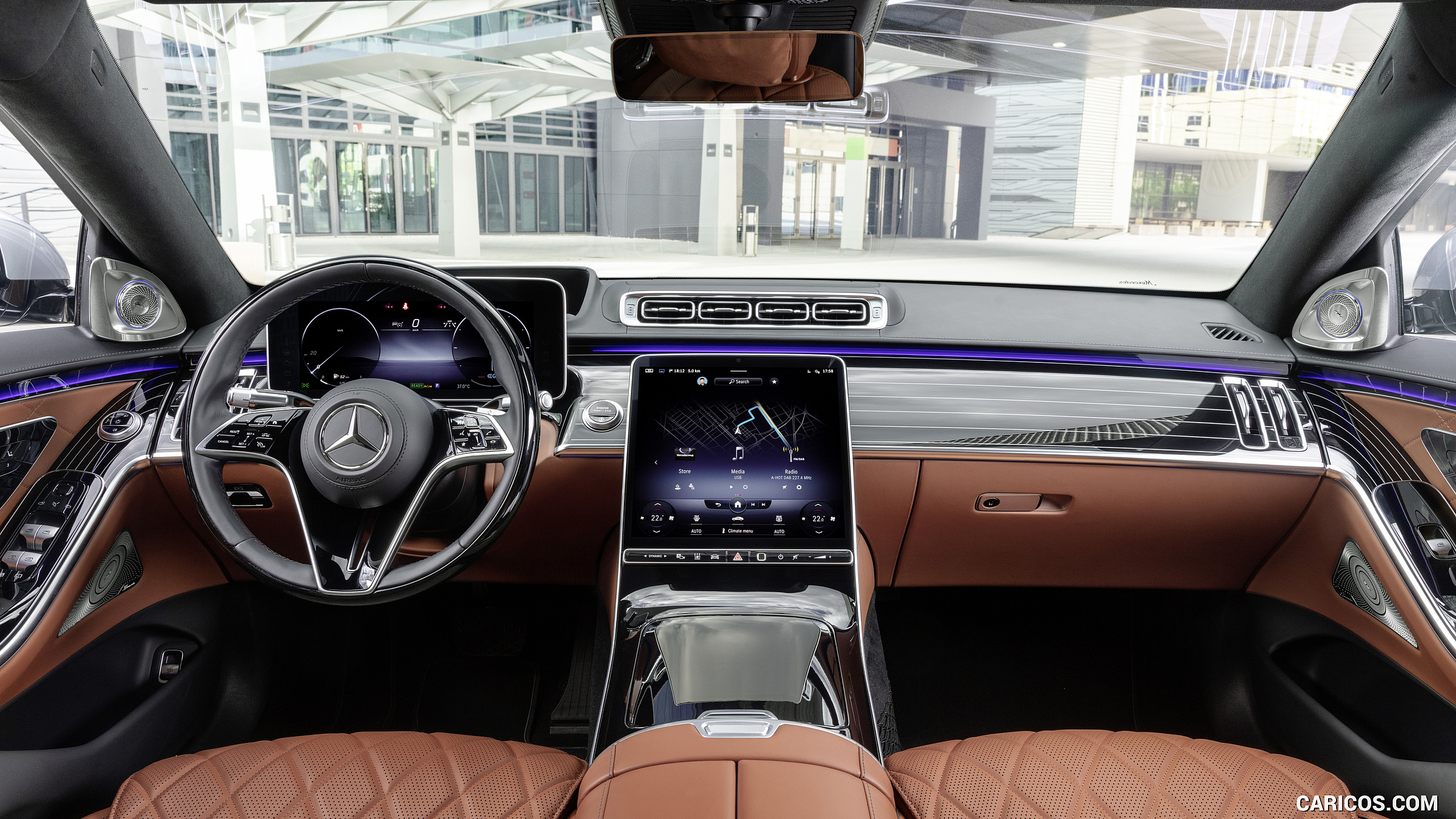 2021 Mercedes-Benz S-Class (Color: Leather Siena Brown) - Interior, Cockpit, #108 of 316