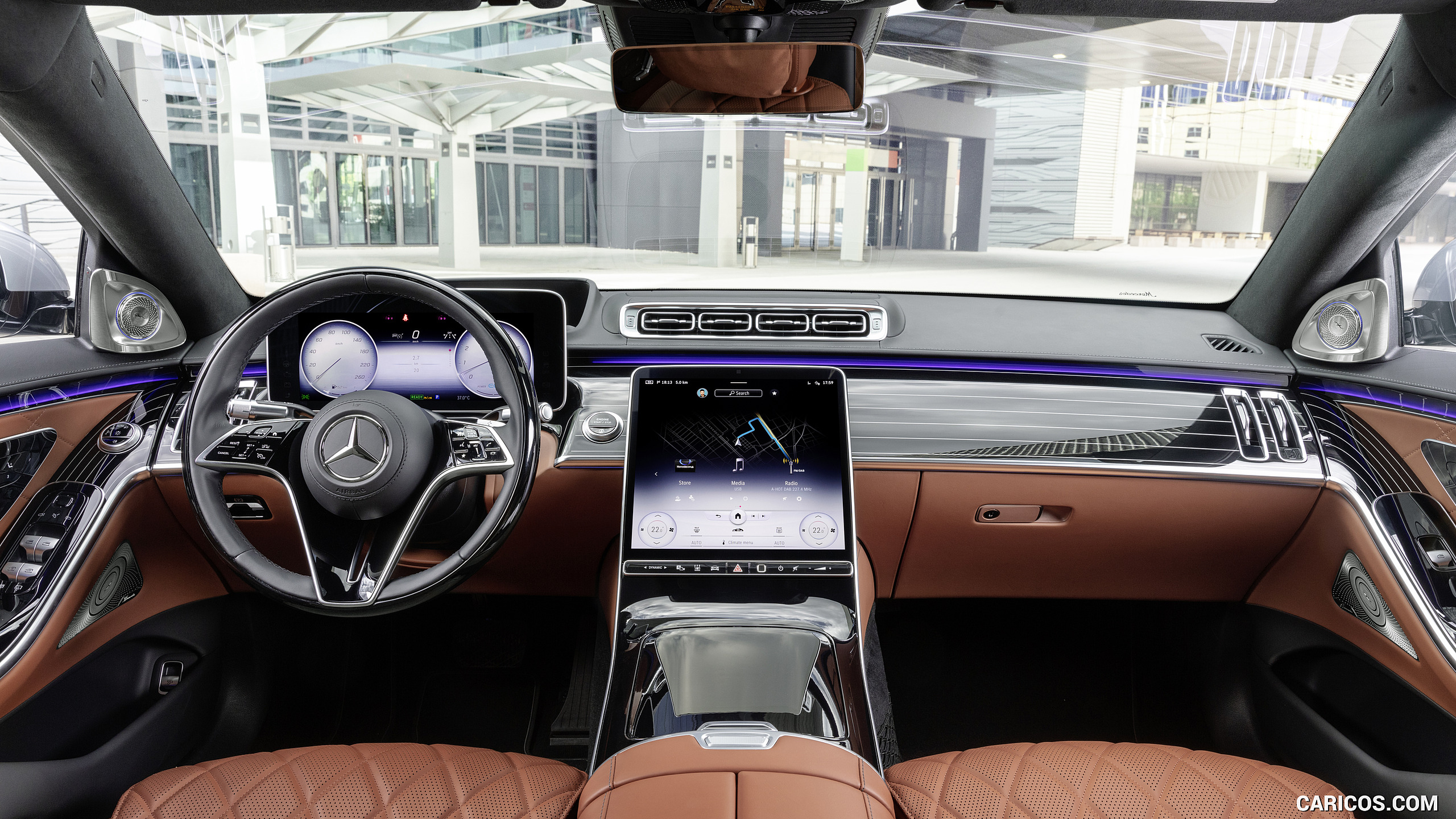 2021 Mercedes-Benz S-Class (Color: Leather Siena Brown) - Interior, Cockpit, #110 of 316