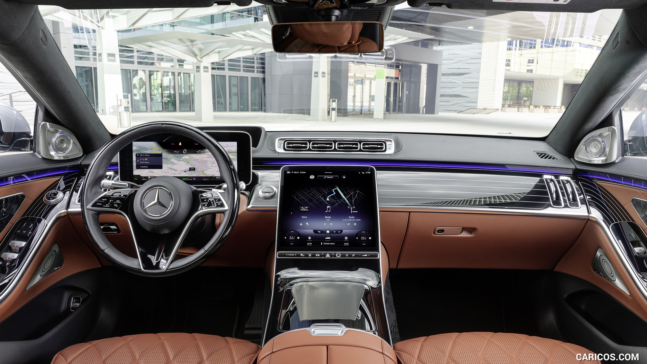2021 Mercedes-Benz S-Class (Color: Leather Siena Brown) - Interior, Cockpit, #113 of 316