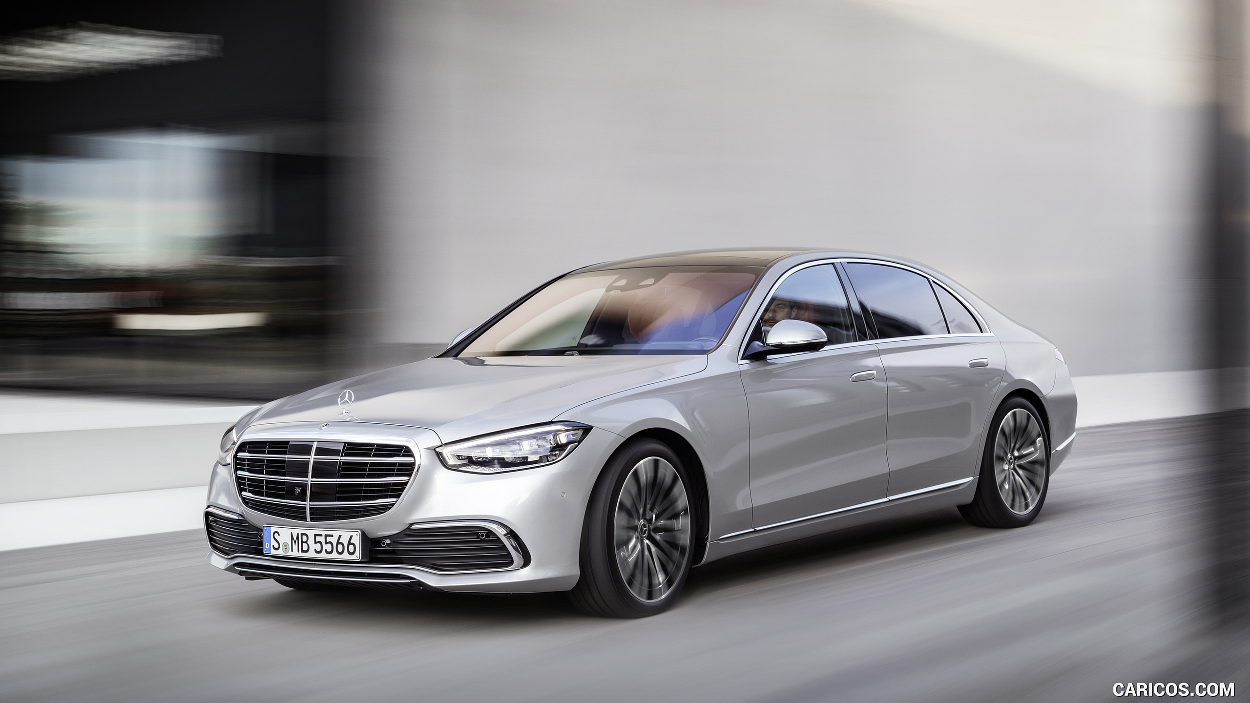 2021 Mercedes-Benz S-Class (Color: High-tech Silver) - Front Three ...