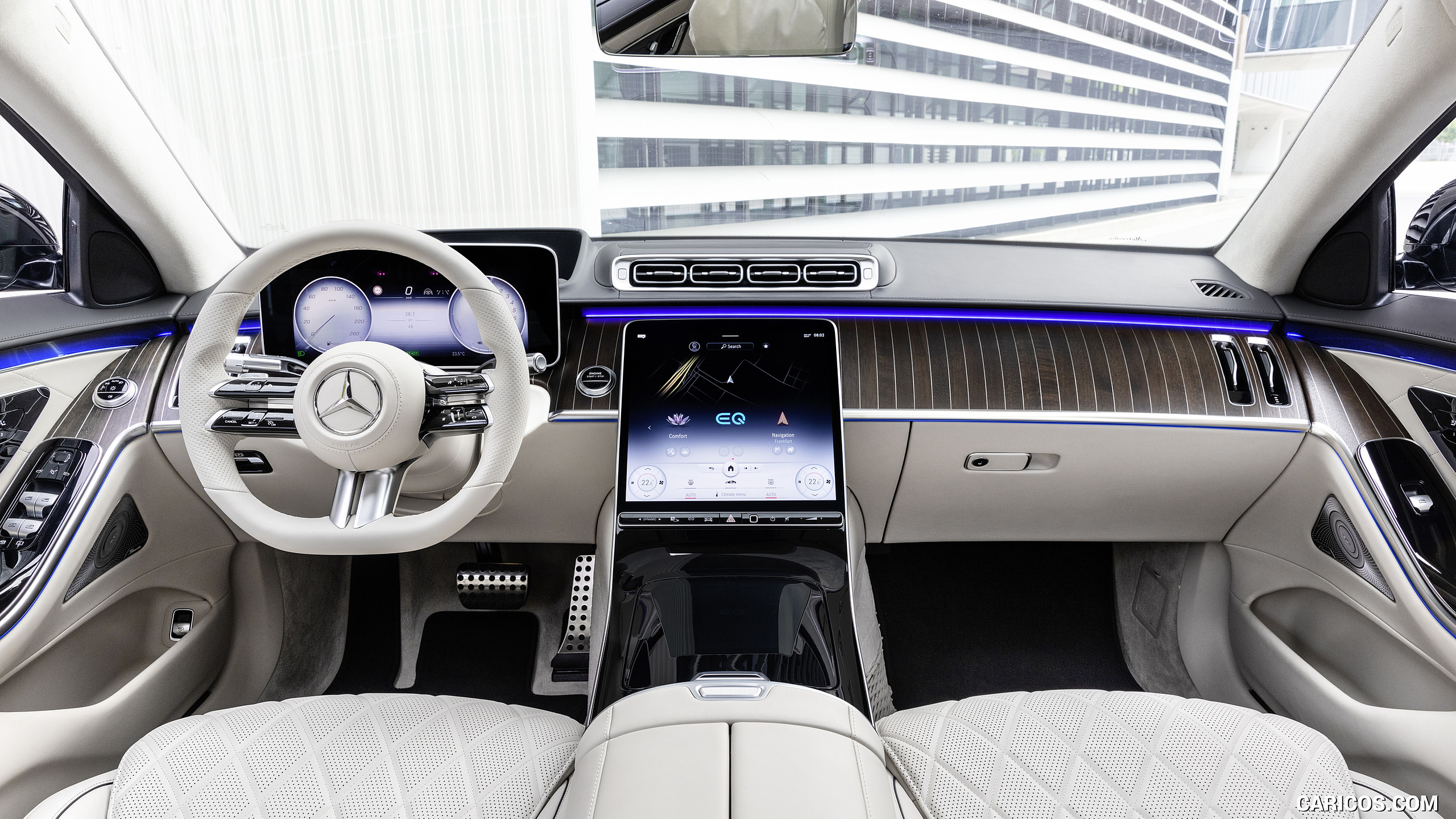 2021 Mercedes-Benz S-Class Plug-In Hybrid (Color: Leather Nappa Macchiato Beige/Magma Grey) - Interior, Cockpit, #175 of 316