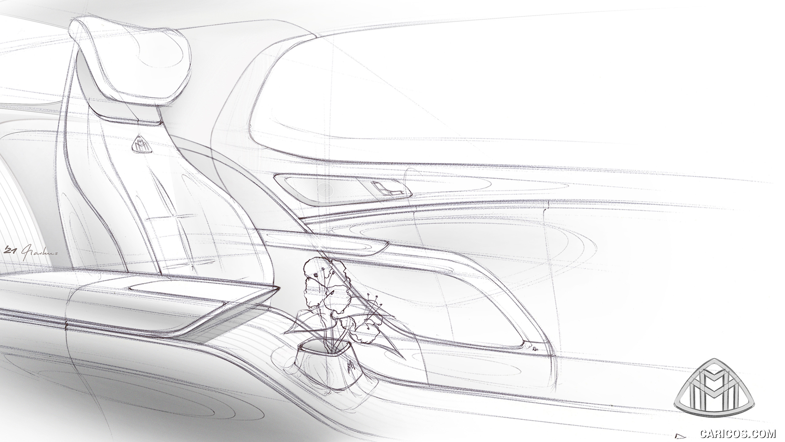 2021 Mercedes-Maybach EQS Concept - Design Sketch, #26 of 29