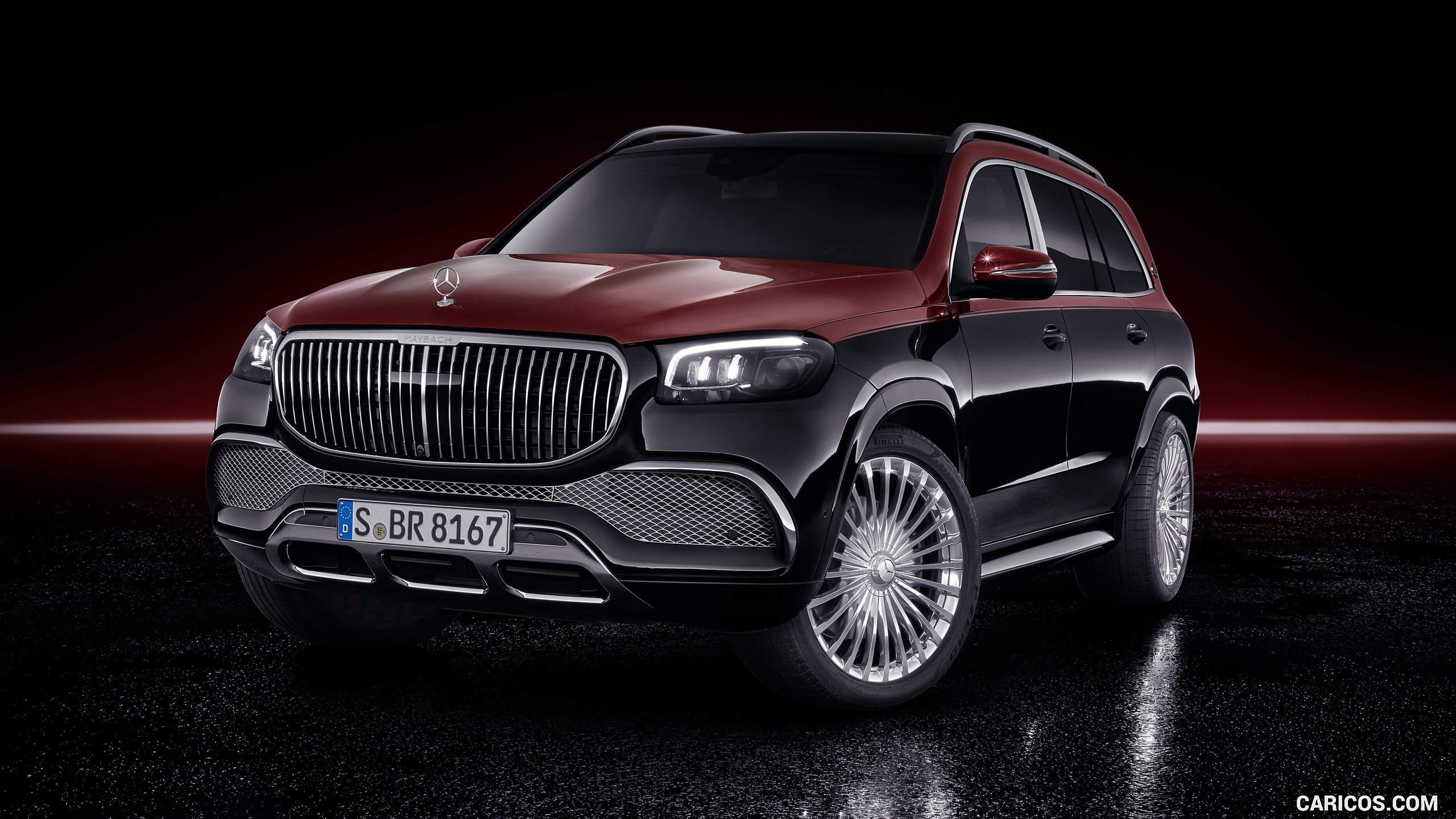2021 Mercedes-Maybach GLS 600 (Color: Rubellite Red / Obsidian Black) - Front, #36 of 297