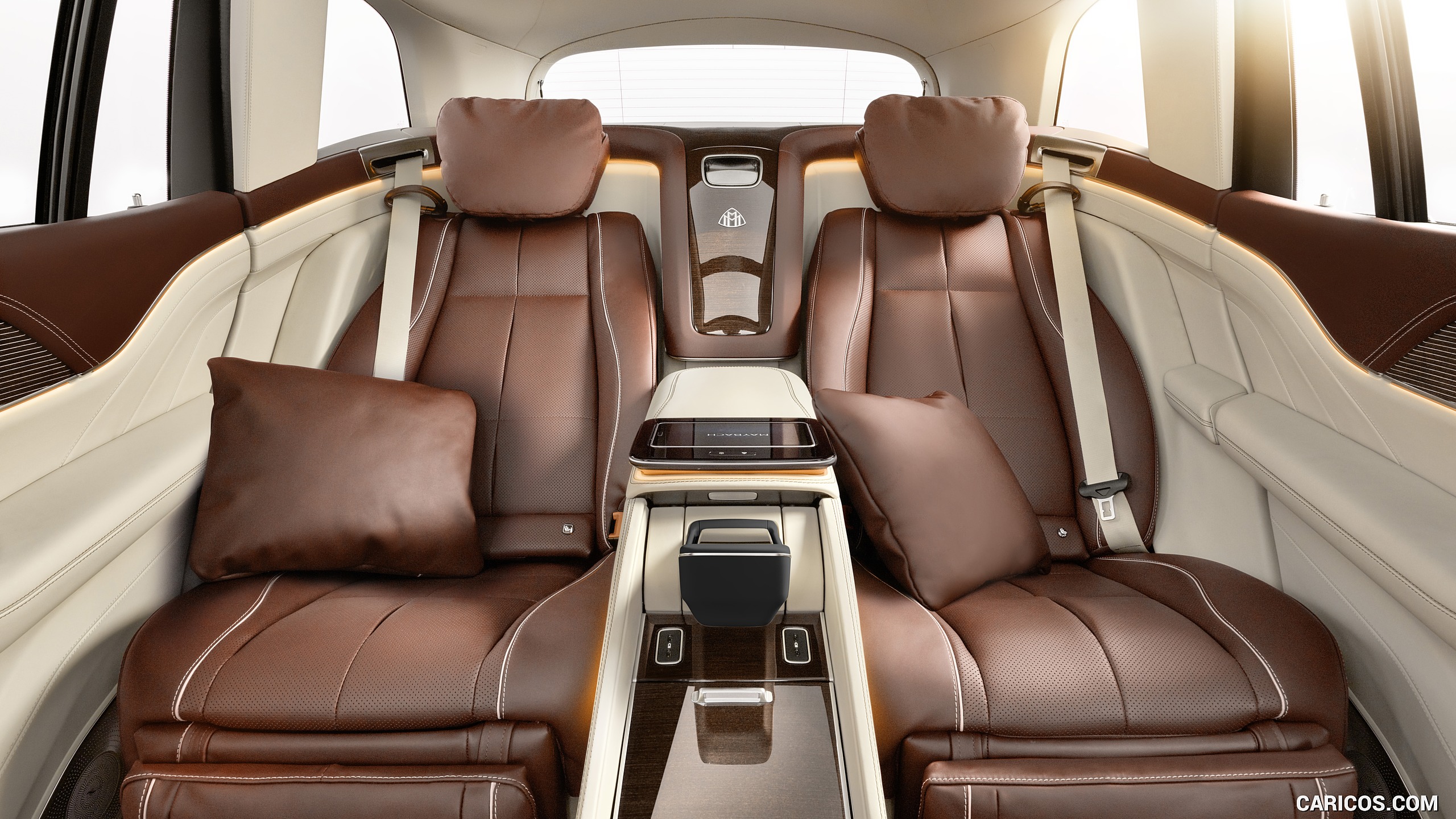 2021 Mercedes-Maybach GLS 600 Exclusive nappa leather mahogany/macchiato - Interior, Rear Seats, #46 of 297