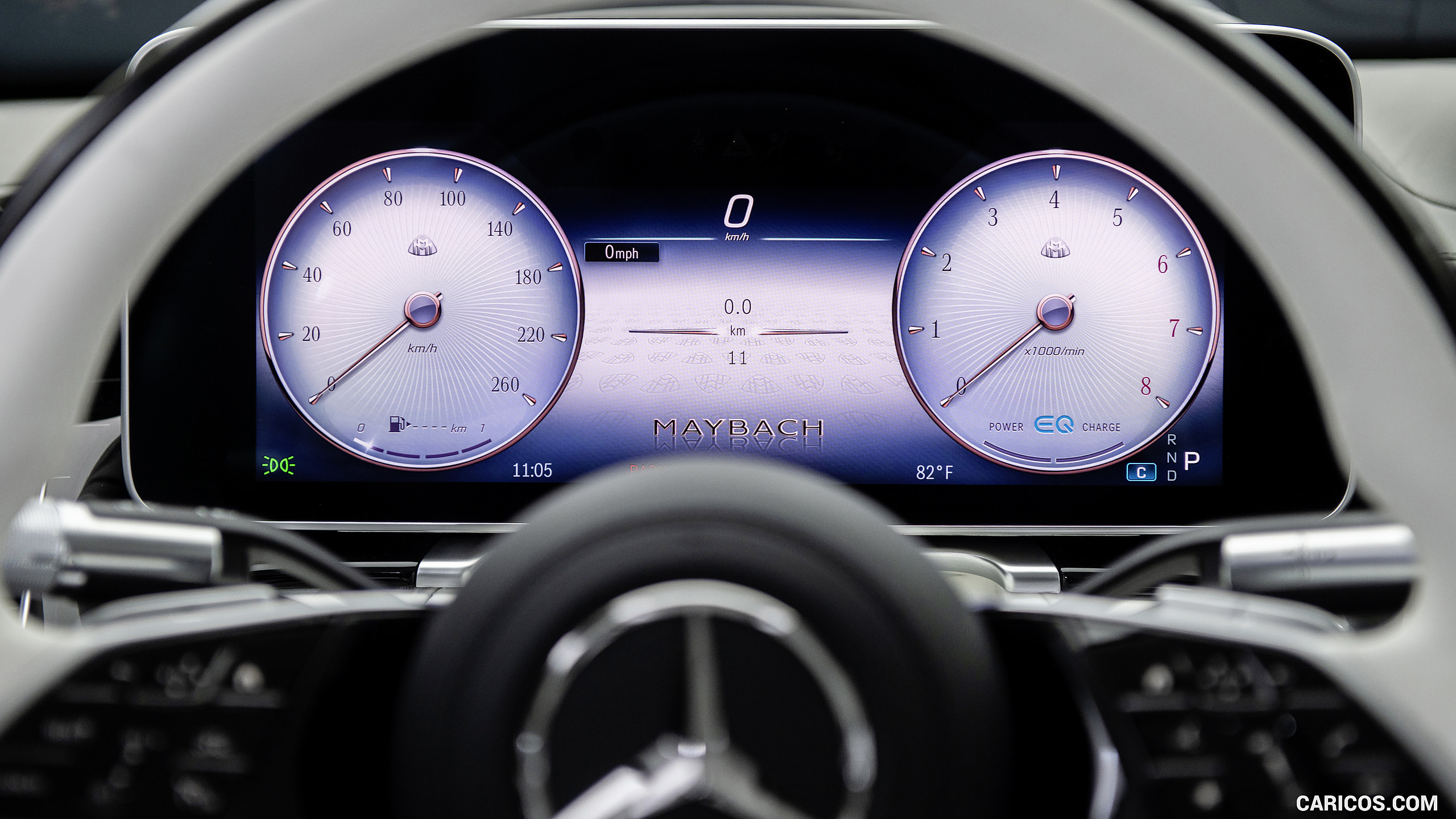 2021 Mercedes-Maybach S-Class (Color: Designo Crystal White / Silver Grey Pearl) - Digital Instrument Cluster, #104 of 157