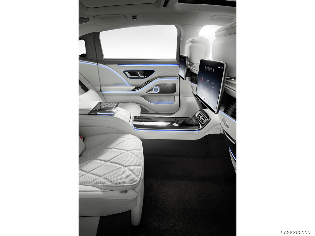 2021 Mercedes-Maybach S-Class (Color: Designo Crystal White / Silver Grey Pearl) - Interior, Rear Seats