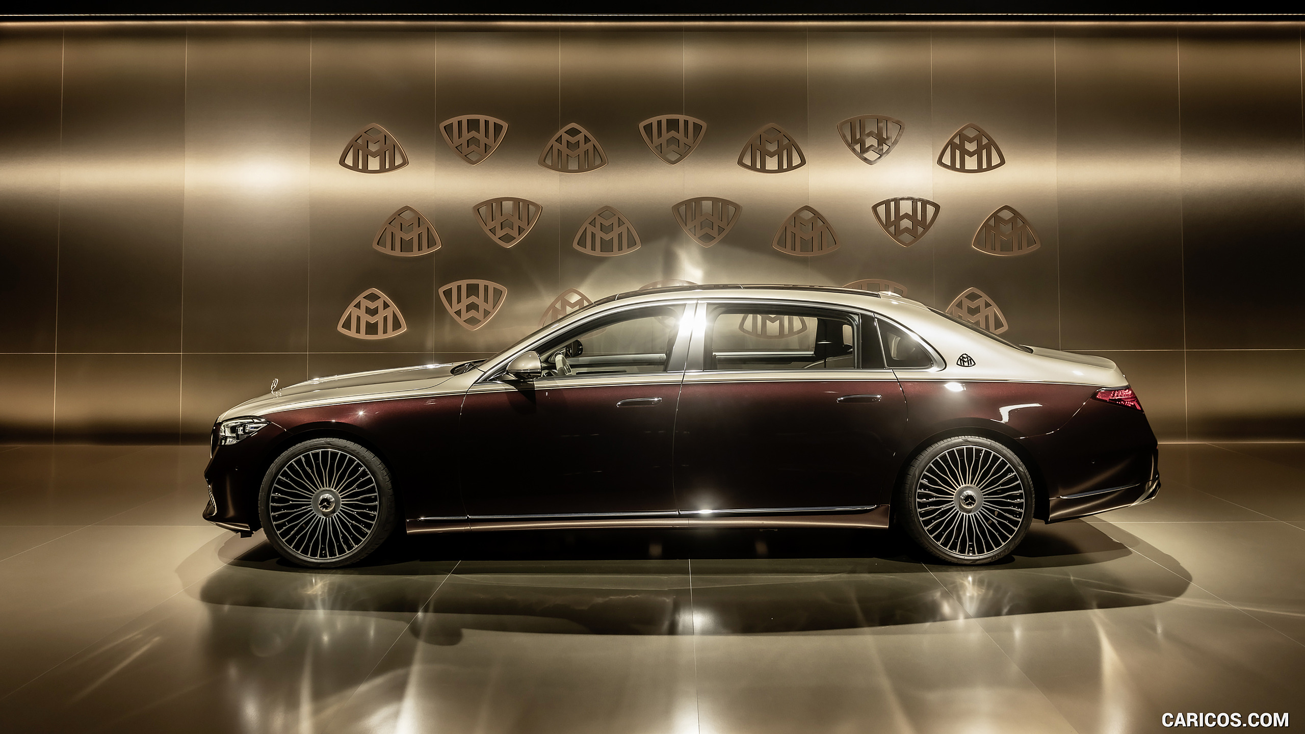2021 Mercedes-Maybach S-Class (Color: Designo Rubellite Red / Kalahari Gold) - Side, #36 of 157