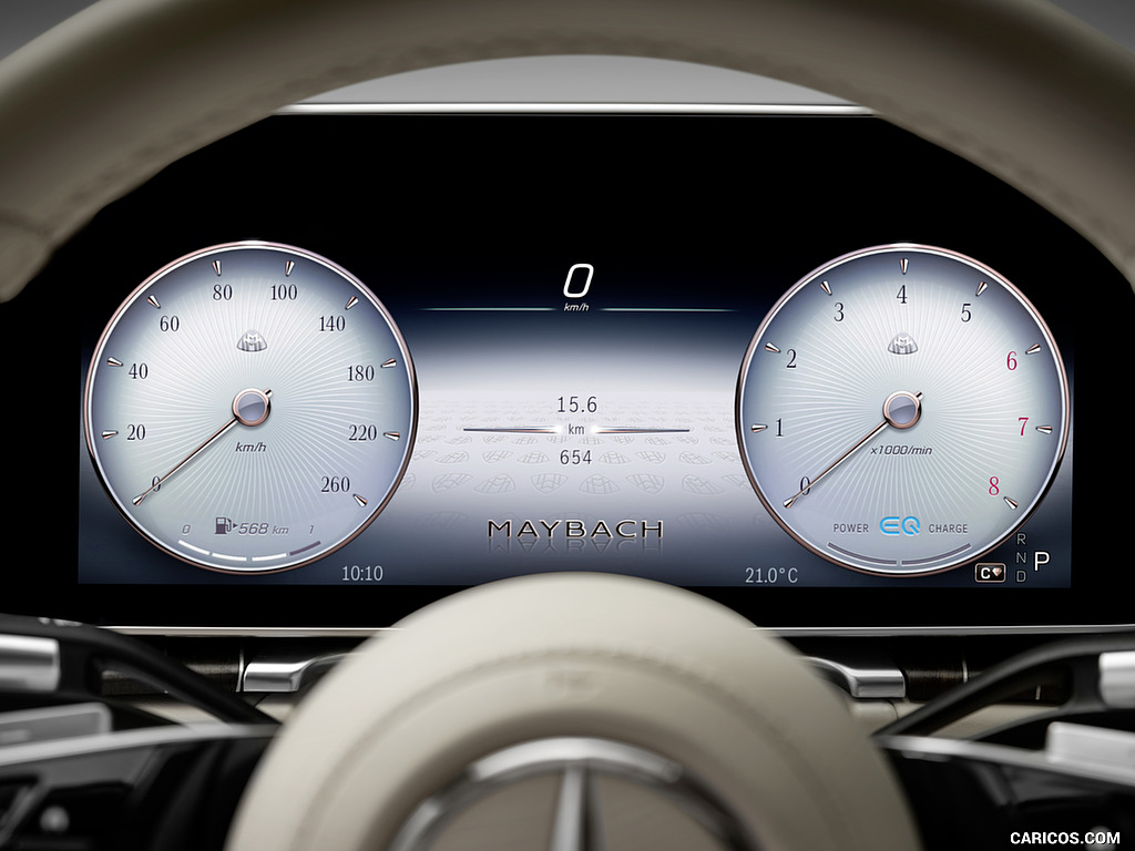 2021 Mercedes-Maybach S-Class (Leather Nappa macchiato beige / bronze brown pearl) - Digital Instrument Cluster