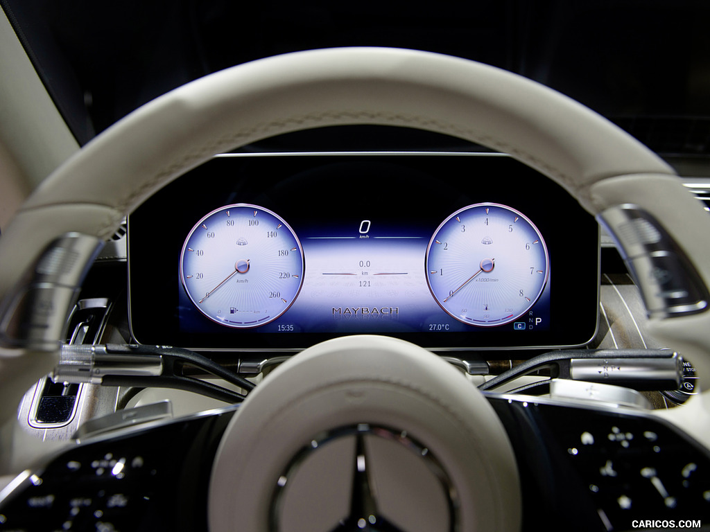 2021 Mercedes-Maybach S-Class (Leather Nappa macchiato beige / bronze brown pearl) - Digital Instrument Cluster