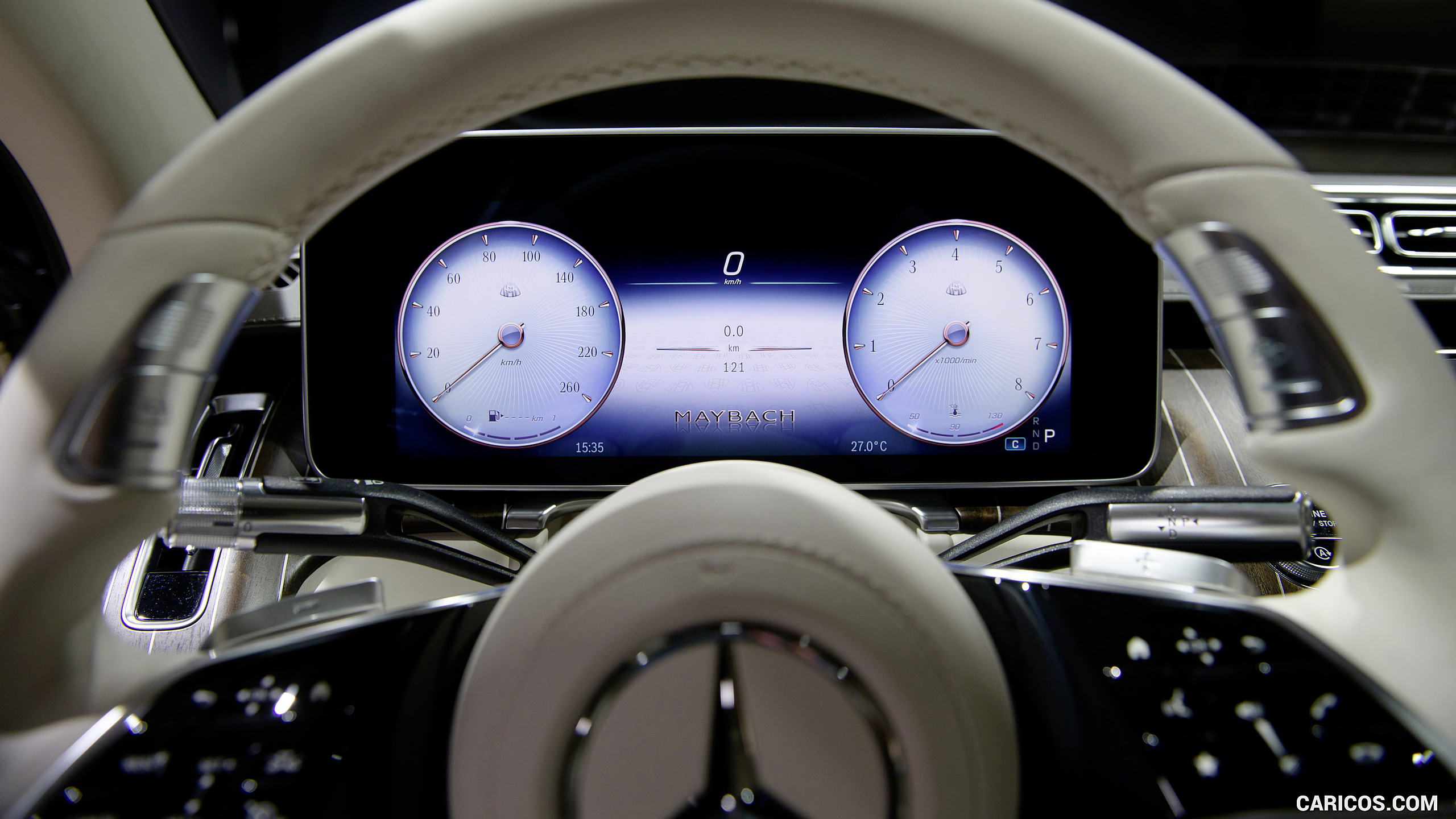 2021 Mercedes-Maybach S-Class (Leather Nappa macchiato beige / bronze brown pearl) - Digital Instrument Cluster, #55 of 157