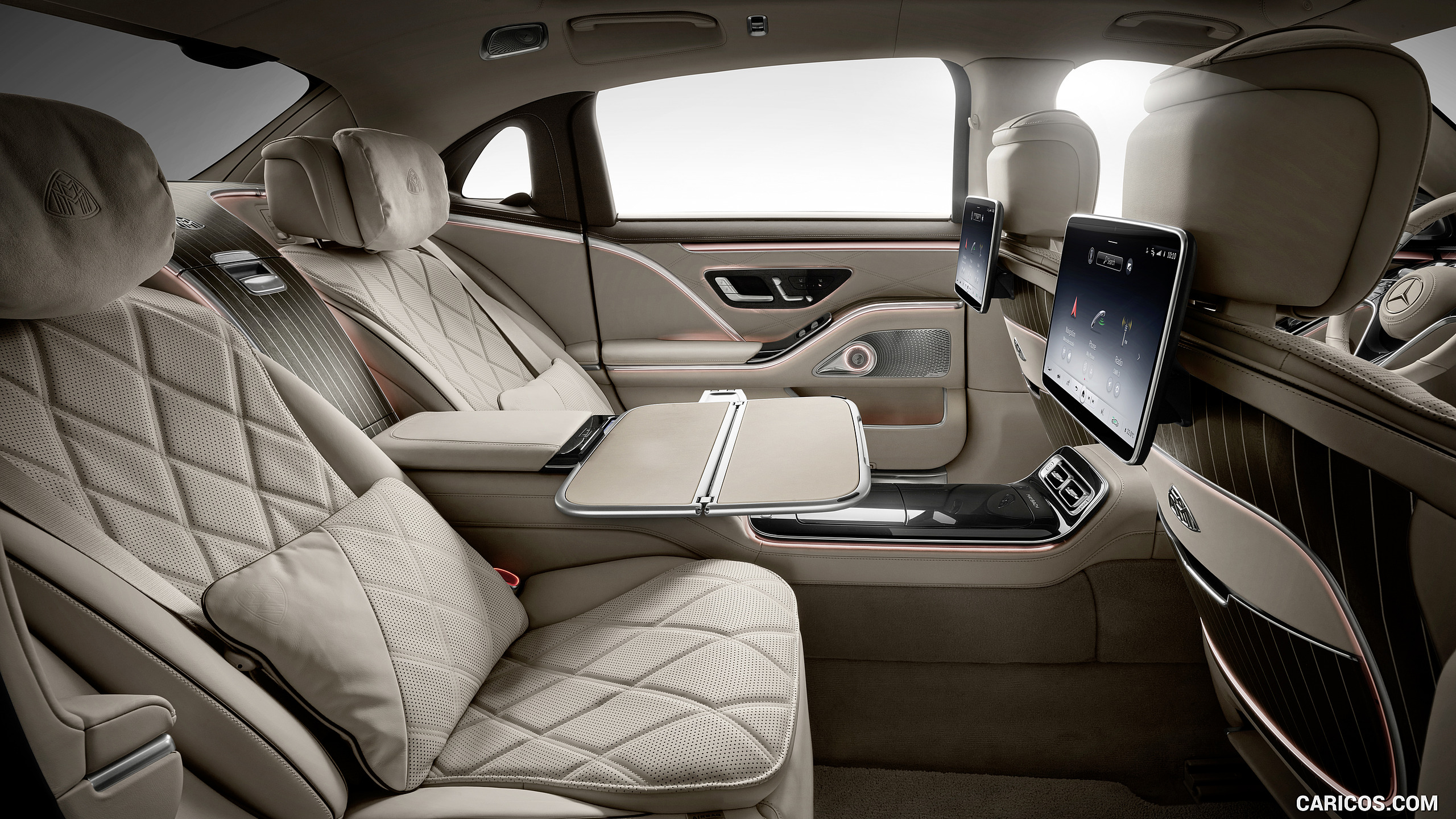 2021 Mercedes-Maybach S-Class (Leather Nappa macchiato beige / bronze brown pearl) - Interior, Rear Seats, #75 of 157