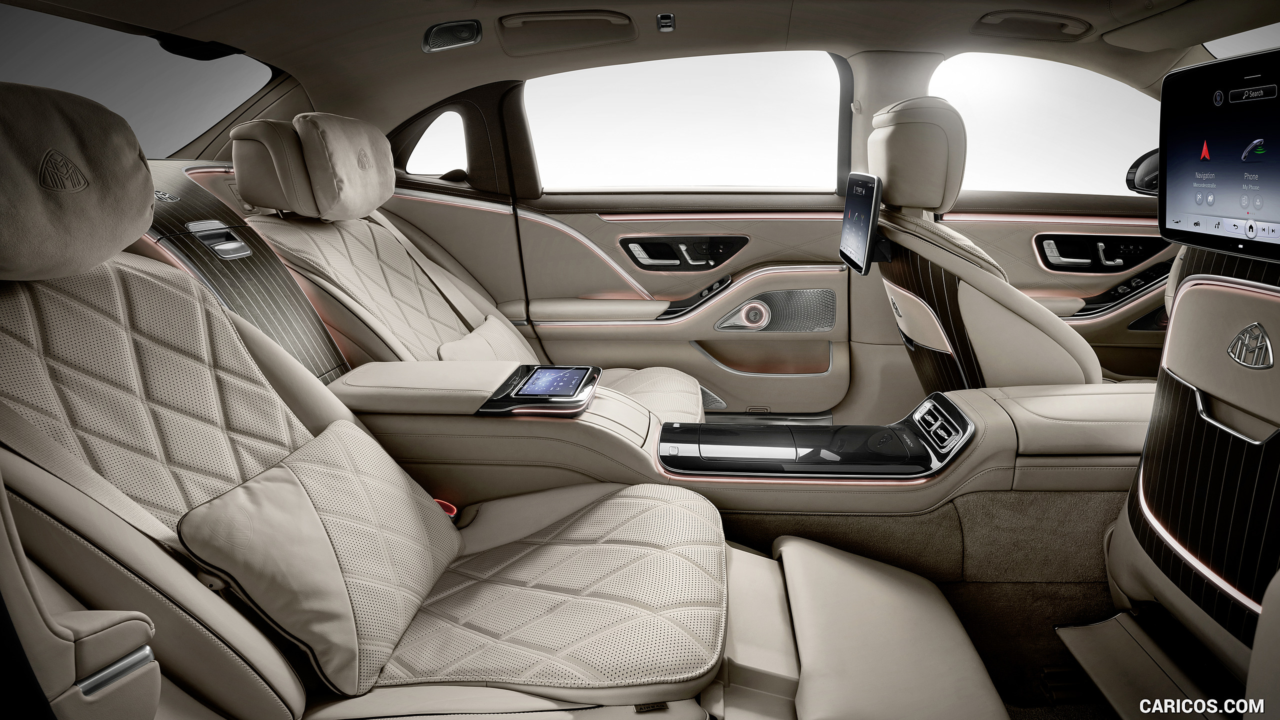 2021 Mercedes-Maybach S-Class (Leather Nappa macchiato beige / bronze brown pearl) - Interior, Rear Seats, #76 of 157
