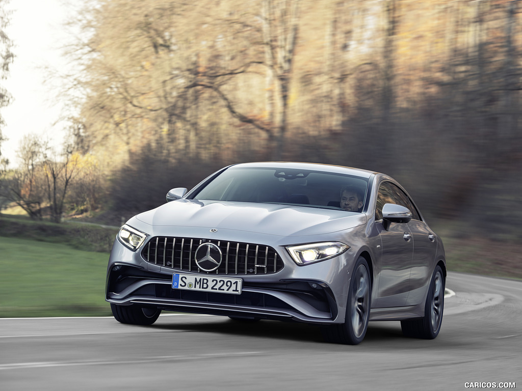 2022 Mercedes-AMG CLS 53 4MATIC+ (Color: Azur Light Blue) - Front Three-Quarter