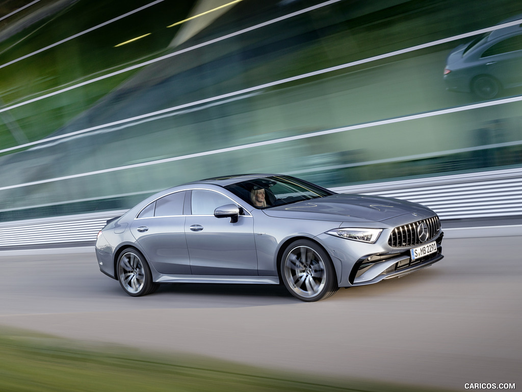 2022 Mercedes-AMG CLS 53 4MATIC+ (Color: Azur Light Blue) - Front Three-Quarter