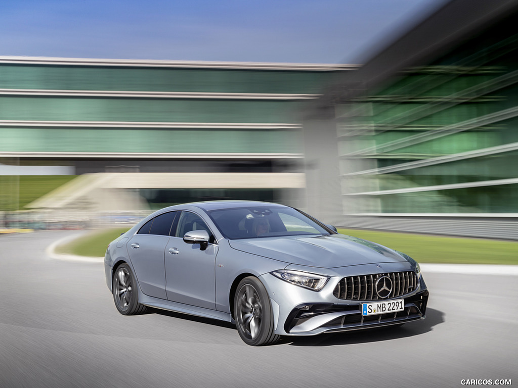 2022 Mercedes-AMG CLS 53 4MATIC+ (Color: Azur Light Blue) - Front Three-Quarter