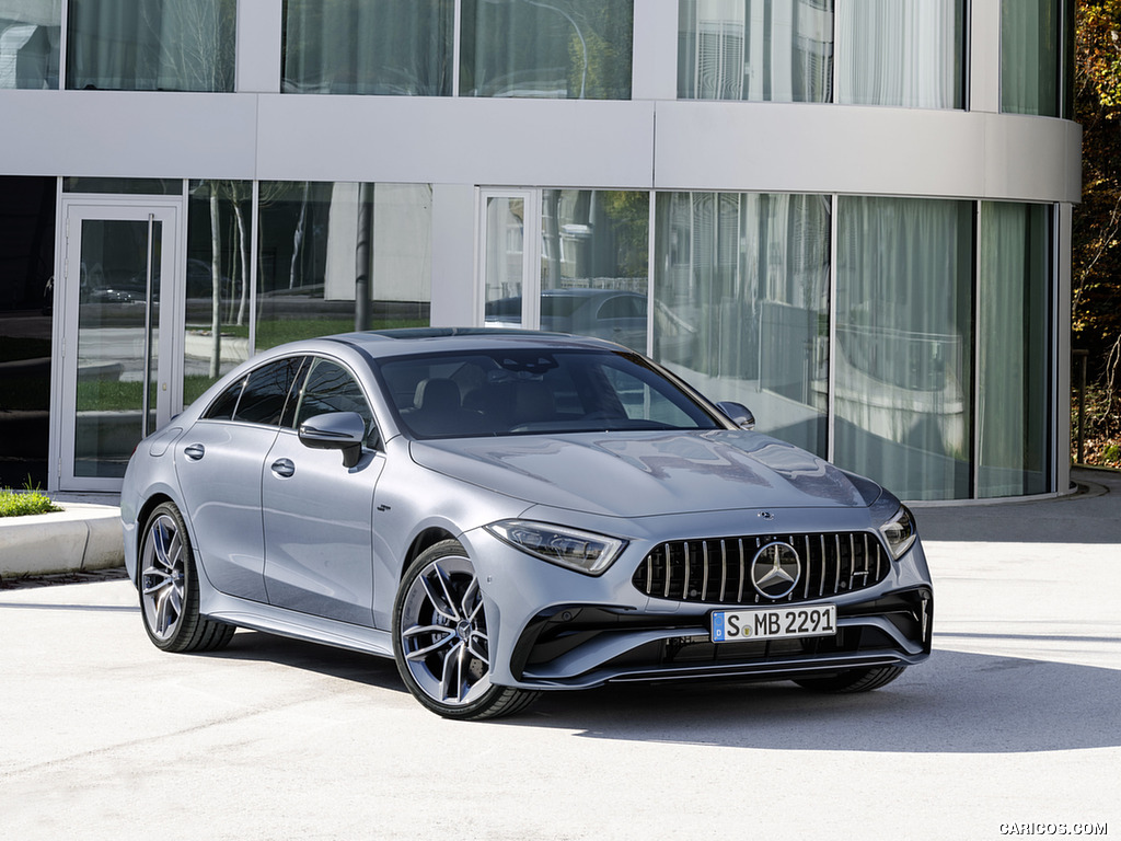 2022 Mercedes-AMG CLS 53 4MATIC+ (Color: Azur Light Blue) - Front Three-Quarter