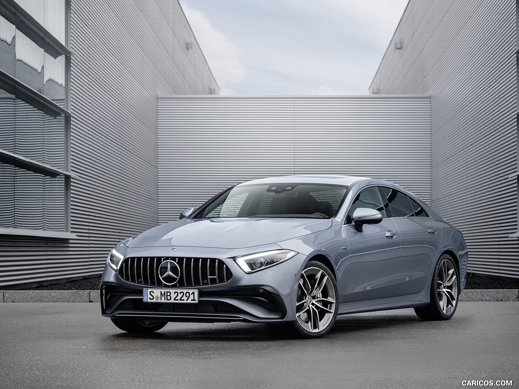 2022 Mercedes-AMG CLS 53 4MATIC+ (Color: Azur Light Blue) - Front Three-Quarter