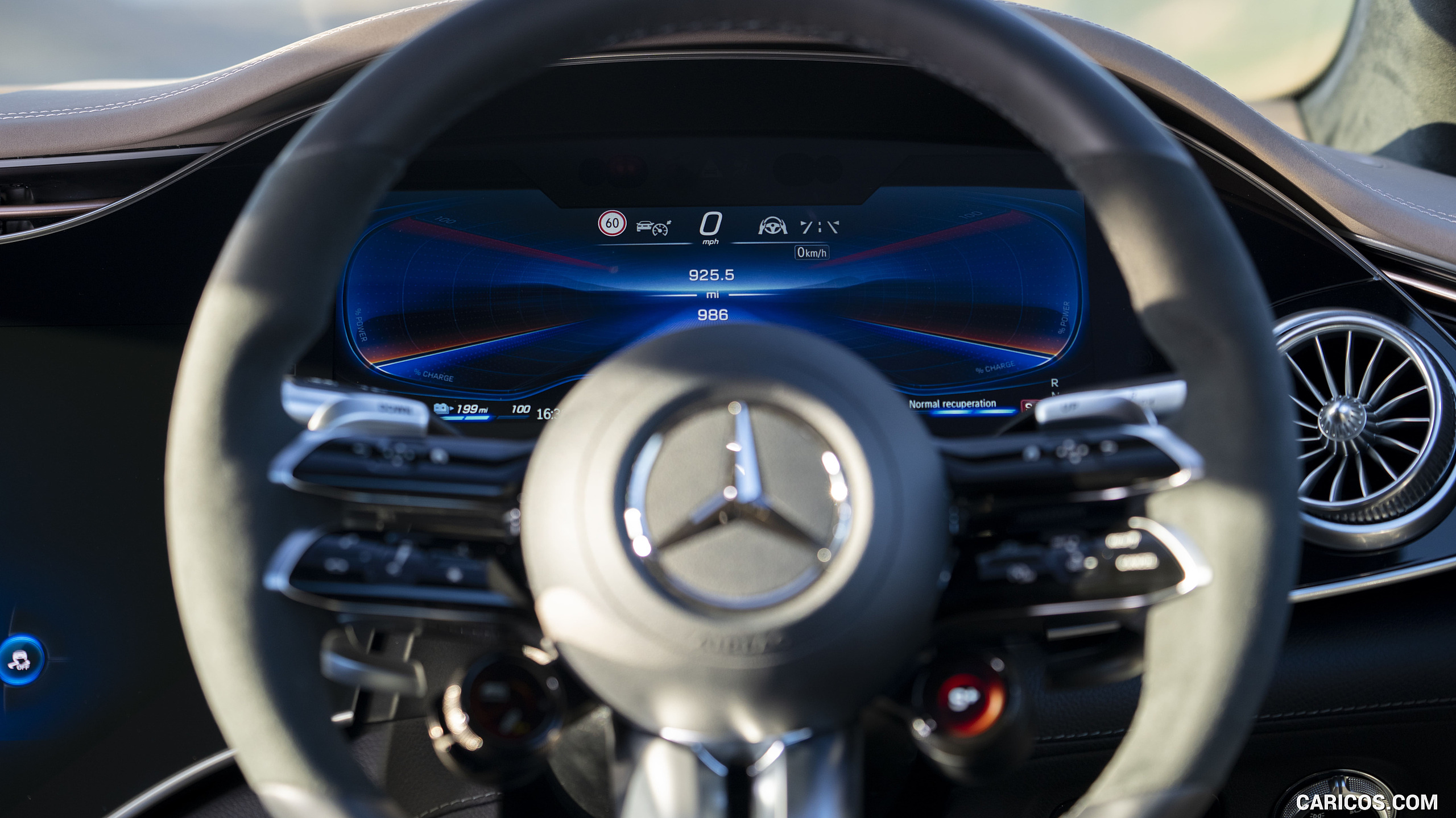 2022 Mercedes-AMG EQS 53 (UK-Spec) - Interior, Steering Wheel, #47 of 64