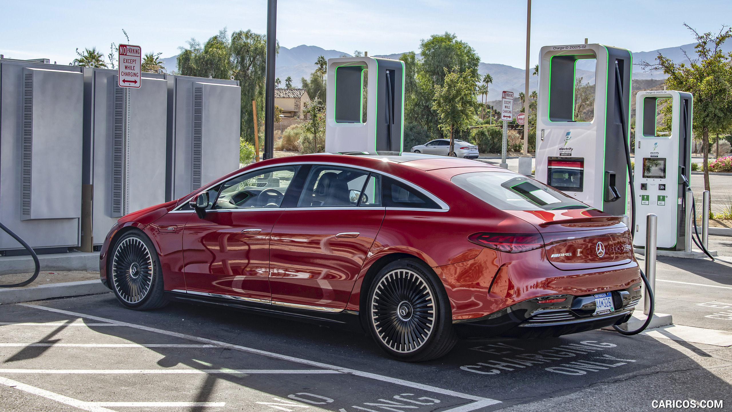 2022 Mercedes-AMG EQS 53 4MATIC+ (Color: Hyazinth Red Metallic) - Charging, #64 of 76