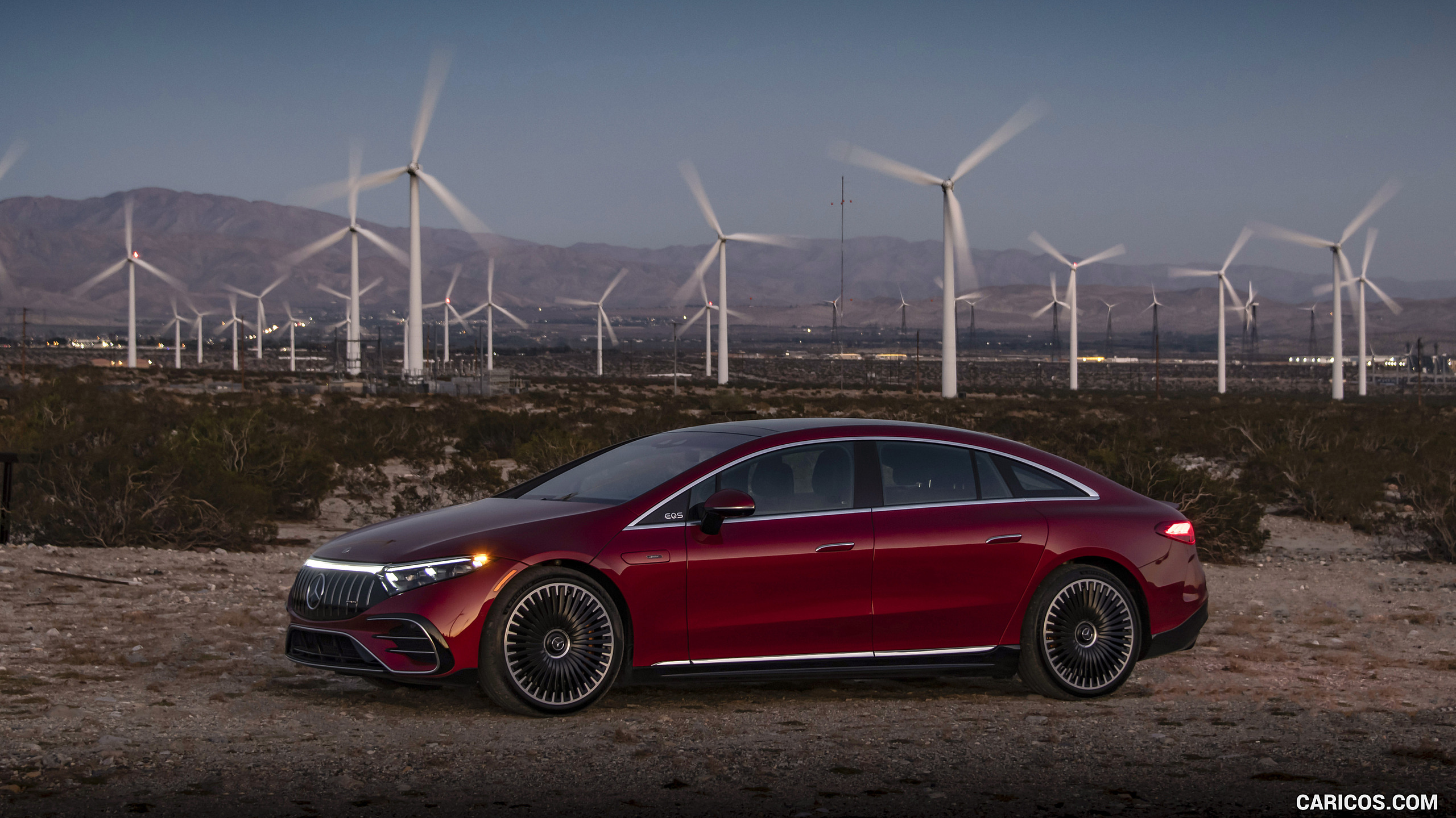 2022 Mercedes-AMG EQS 53 4MATIC+ (Color: Hyazinth Red Metallic) - Side, #45 of 76