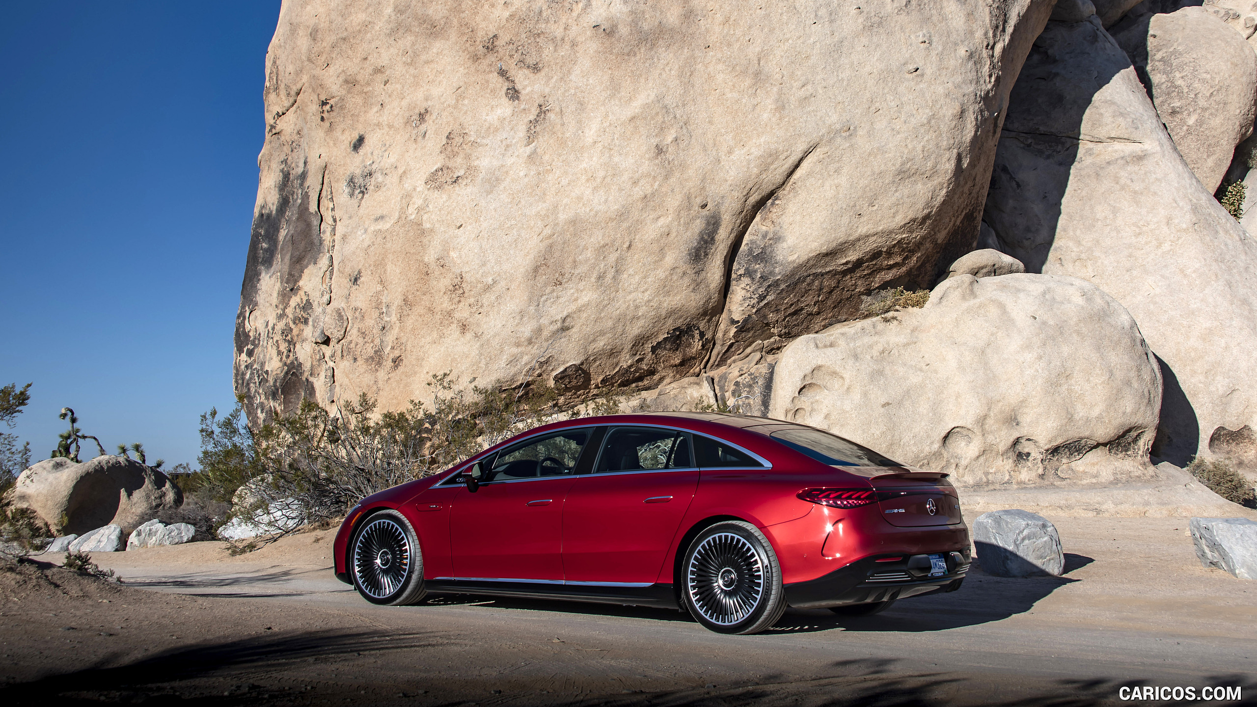 2022 Mercedes-AMG EQS 53 4MATIC+ (Color: Hyazinth Red Metallic) - Side, #60 of 76