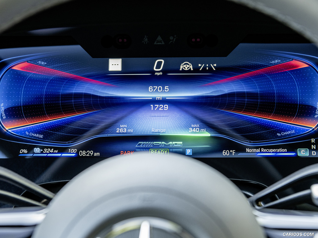 2022 Mercedes-AMG EQS 53 4MATIC+ (Color: Diamond White Bright) - Digital Instrument Cluster