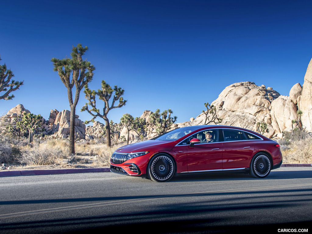 2022 Mercedes-AMG EQS 53 4MATIC+ (Color: Hyazinth Red Metallic) - Side