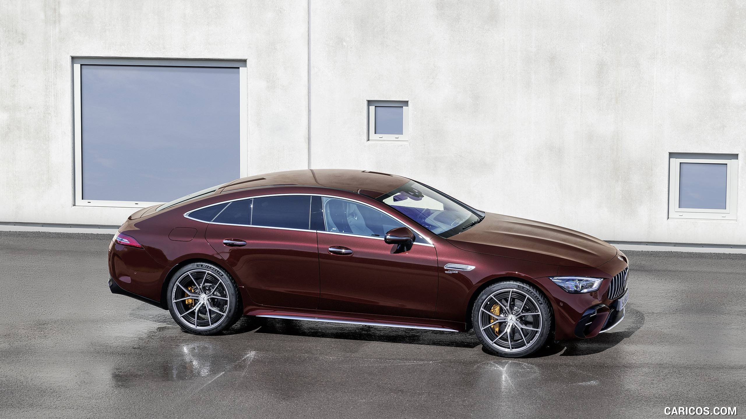 2022 Mercedes-AMG GT 53 4MATIC+ 4-Door Coupe (Color: Rubellite Red) - Side, #6 of 35