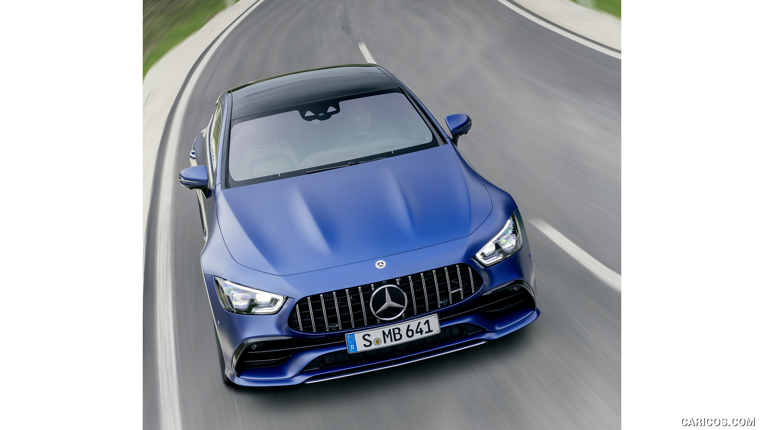 2022 Mercedes-AMG GT 53 4MATIC+ 4-Door Coupe (Color: Spectrale Blue Magno) - Front, #21 of 35