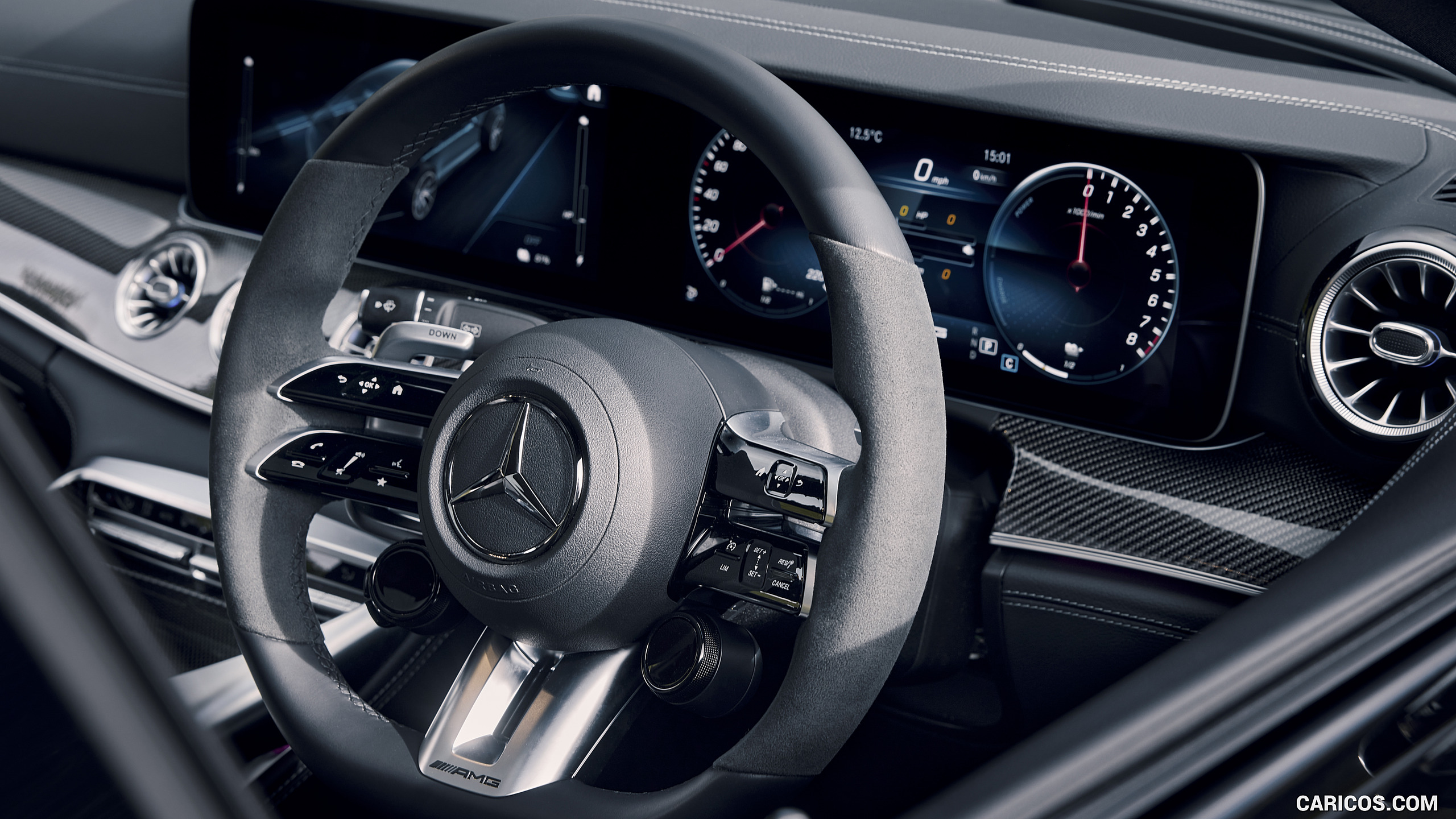 2022 Mercedes-AMG GT 63 S E Performance (UK-Spec) - Interior, Steering Wheel, #82 of 88